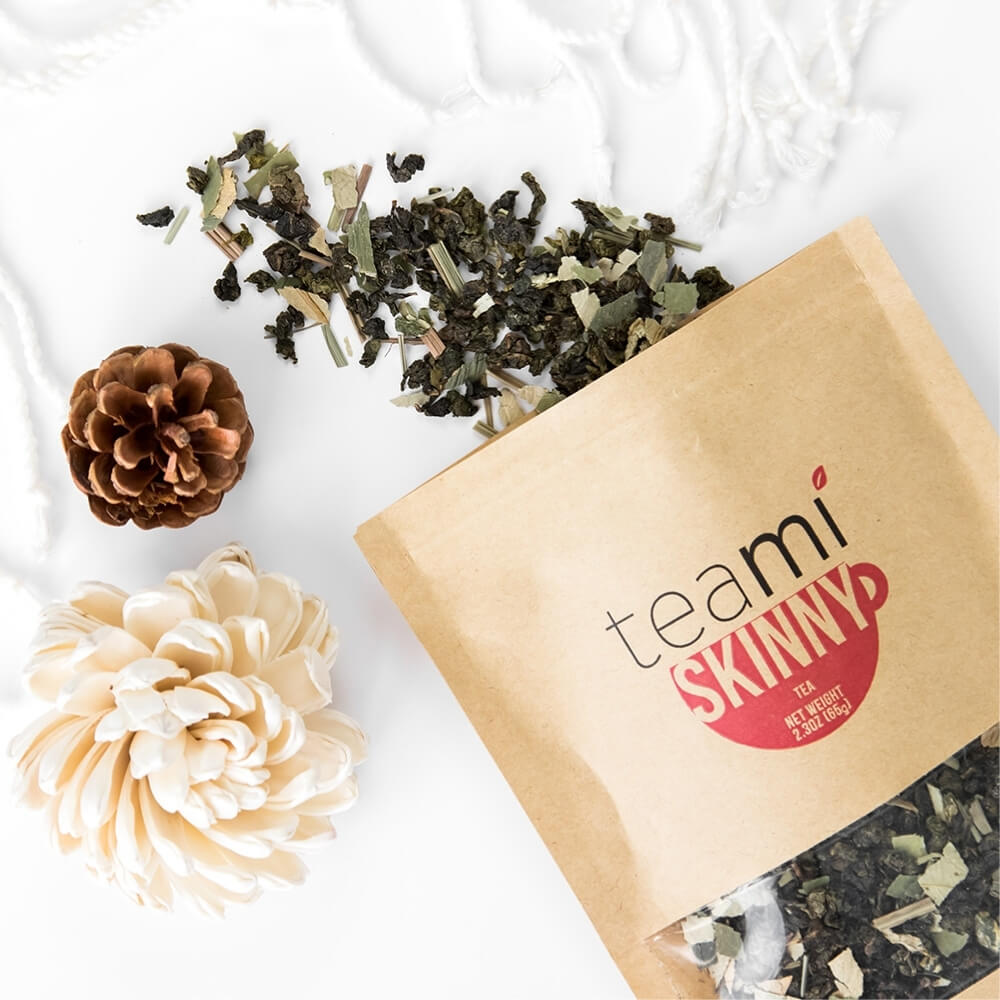 teami skinny tea bag showing the ingredients