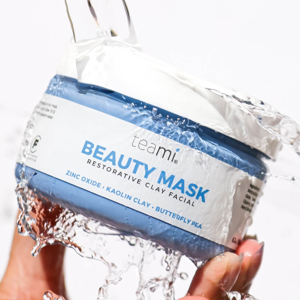 Teami beauty mask with zinc oxide, kaolin clay and butterfly pea