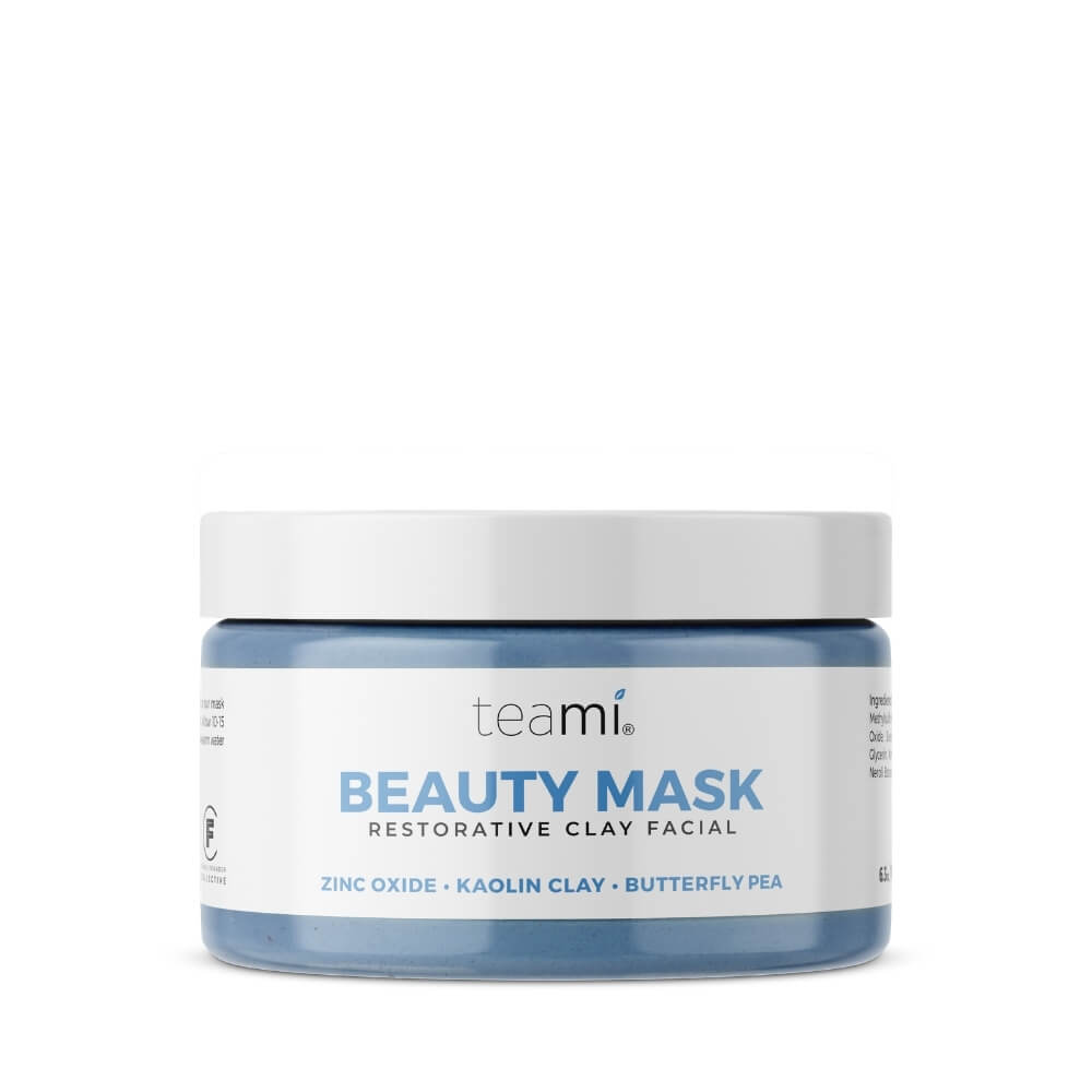Teami beauty mask with zinc oxide, kaolin clay and butterfly pea