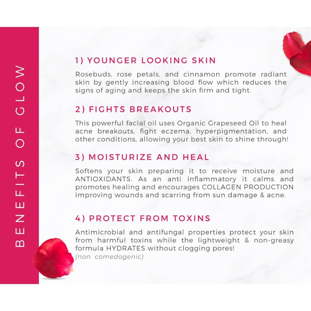 Benefits of Teami glow oil with rose and cinnamon 