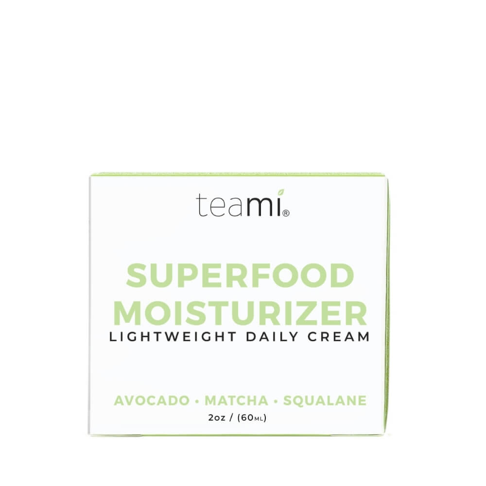 Packaging box containing Teami superfood moisturizer cream